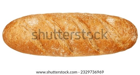 Bread isolated on white background, full depth of field, clipping path