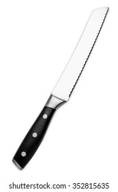 Bread Knife Isolated On White With Clipping Path