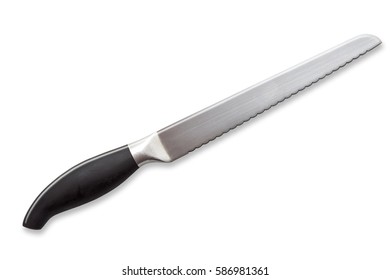 Bread Knife Isolated On White Background.