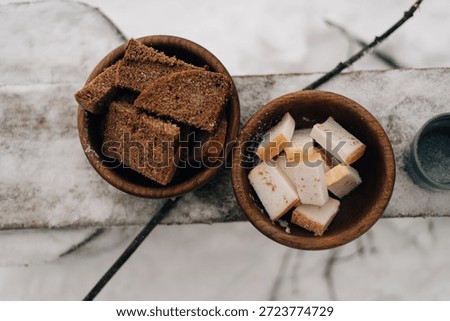 Bread and lard in winter