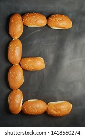 Bread Letter Alphabet, On A Grudge Background