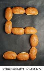 Bread Letter Alphabet S, On A Grudge Background