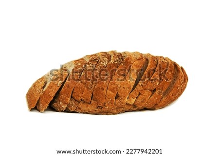 bread loaf isolated on white background