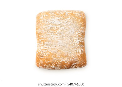 bread loaf on white background