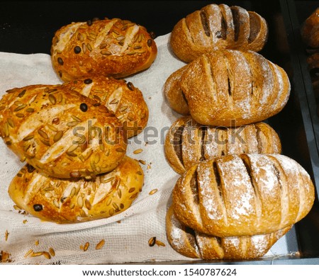 Bread in a market table