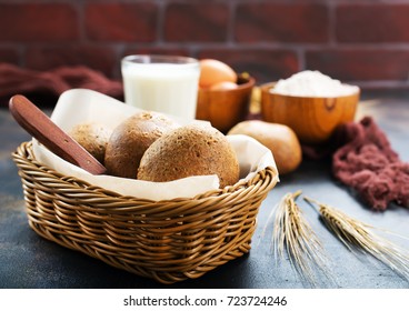 Bread Milk On Table Stock Photo 723724246 | Shutterstock