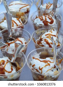 bread pudding in plsatic serving cups