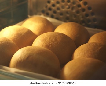 Bread Rolls Baking In Convection Oven