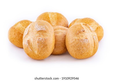 Bread Rolls Isolated On White Backdound