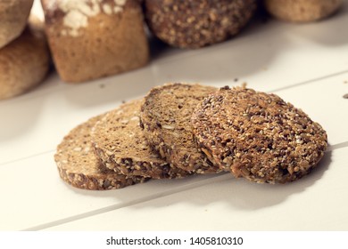 Bread with seeds with a low glycemic index for diabetics. - Shutterstock ID 1405810310