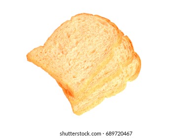 Bread sheets were placed on a white background.