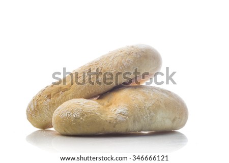 bread slippers on white