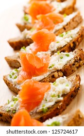 Bread With Smoked Salmon And Cream Cheese