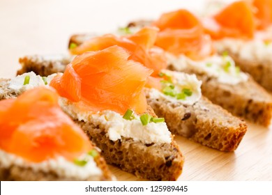 Bread With Smoked Salmon And Cream Cheese
