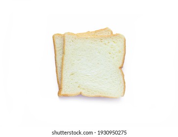 Bread Stacked On White Background