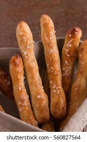 Bread Sticks. German Soft Pretzel Sticks. 