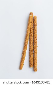 Bread Sticks On A White Background