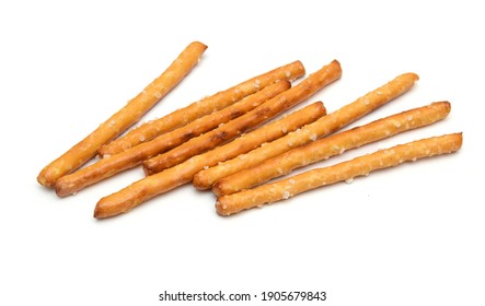 Bread Sticks On White Background