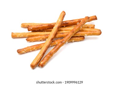 Bread Sticks On White Background