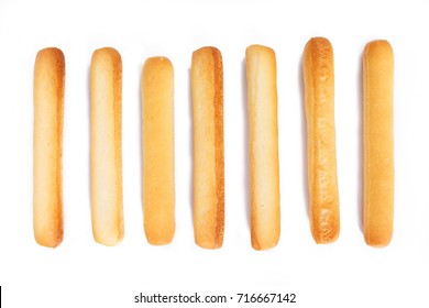 Bread Sticks On White Background.