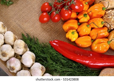 bread and vegetables