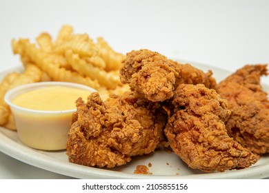 Breaded Chicken Tender Platter With Fries