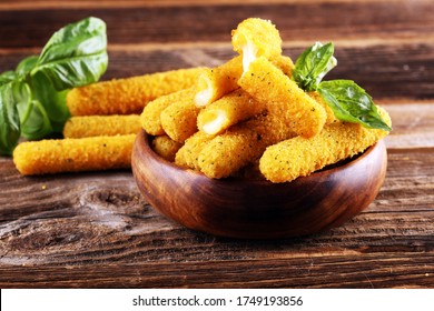 Breaded Mozzarella Cheese Sticks For Delicious Meal