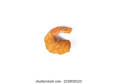 Breaded Shrimp In High Res. Image And Isolated In White