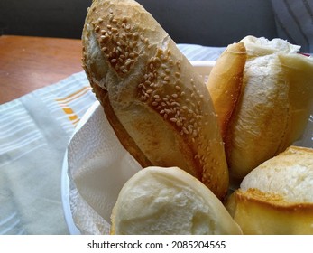 breads in basket on the table