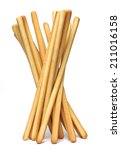Breadstick on white