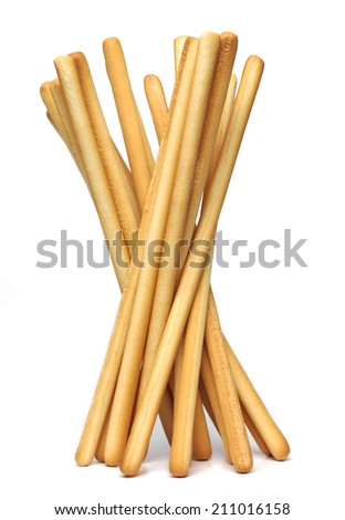 Breadstick on white