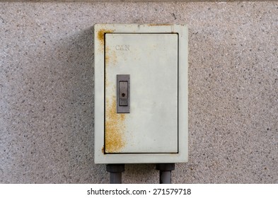 Breaker Box On Old Dirty Wall