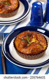 Breakfast. Baked Egg Souffle. Selective Focus.