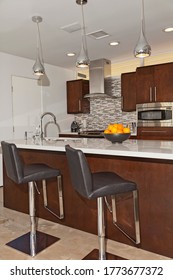 Breakfast Bar In Modern Kitchen