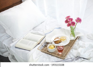 Breakfast in bed - Shutterstock ID 193115108