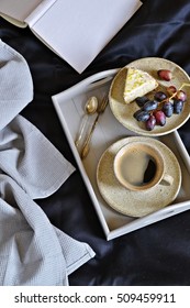 Breakfast in bed. Coffee in bed