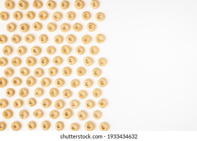 Breakfast cereal isolated on white background. Whole weat circular cereal cheerios. Toasted Oats Cereal. - Powered by Shutterstock