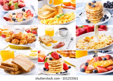 breakfast collage - Powered by Shutterstock