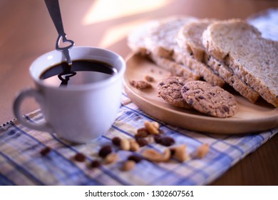 
Breakfast cookie bread coffee 