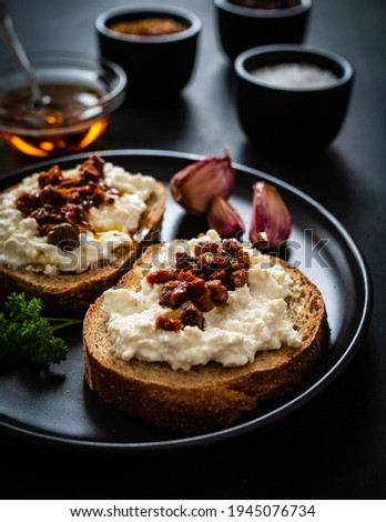 Image, Stock Photo Meat and Cheese Plate