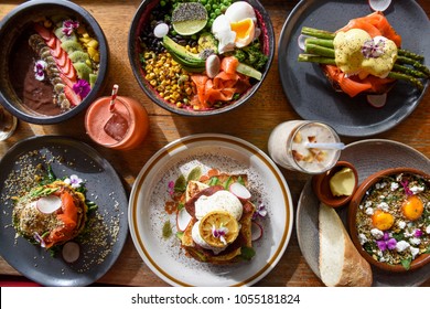 Breakfast Dishes At Melbourne Cafe