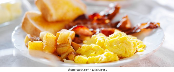 Breakfast With Eggs Bacon And Hashbrowns Panorama