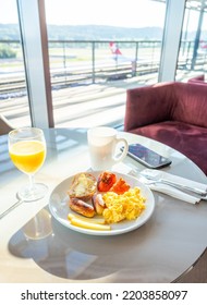Breakfast At European Airport First Class Lounge