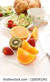 breakfast fresh fruits