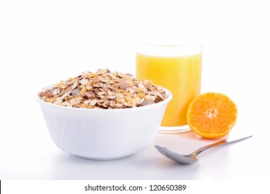 breakfast with muesli and orange juice - Powered by Shutterstock