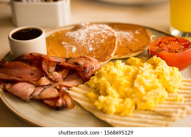 Eggs Bacon Pancakes Images Stock Photos Vectors Shutterstock