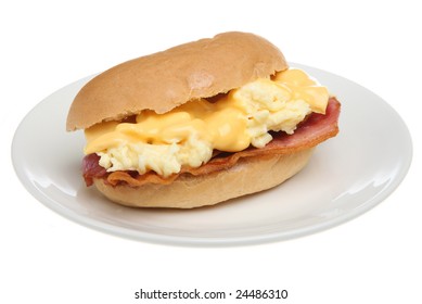 Breakfast Roll With Bacon, Scrambled Egg And Cheese