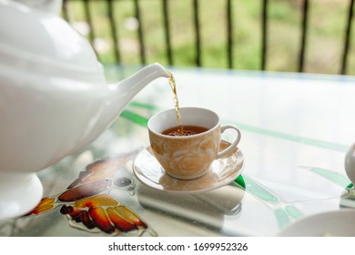 Breakfast With Tea On Sri Lanka Tea Island