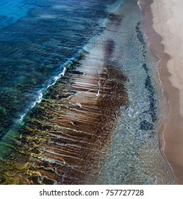 breaking on reef