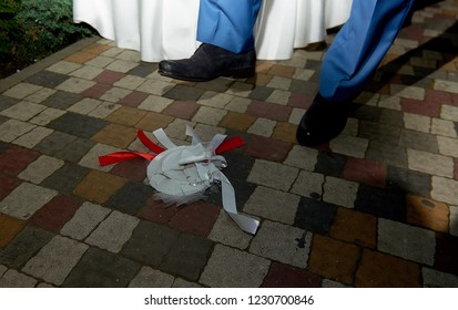 Breaking Plates On Floor During Wedding Popular Tradition